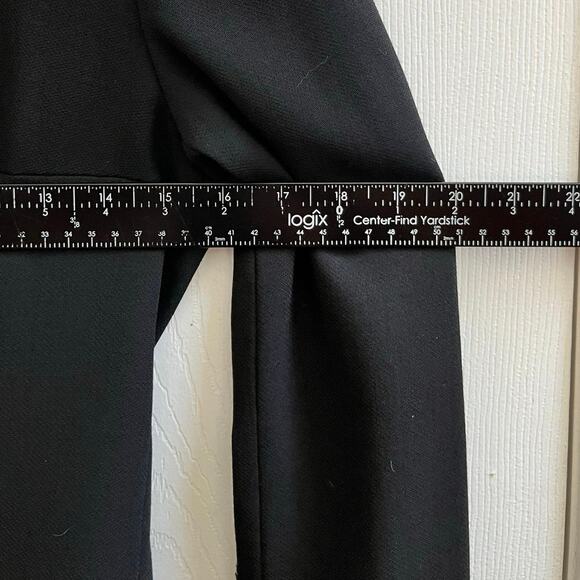 Vintage J Crew Size 4 Black Wool Shell Fully Lined Pocket Blazer Office Career - Picture 8 of 10